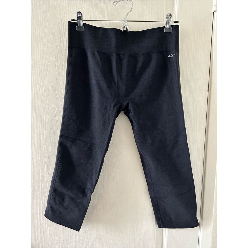 Champion Dark Gray Seamless Capri Workout Pants Large Athleisure Activewear - Picture 2 of 6